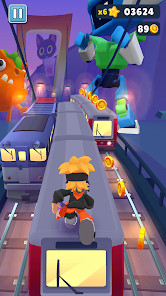 Actual gameplay and installation guide for Subway Surfers (Unlimited Coins/Keys) APK + MOD unlocked version - Screenshot 3