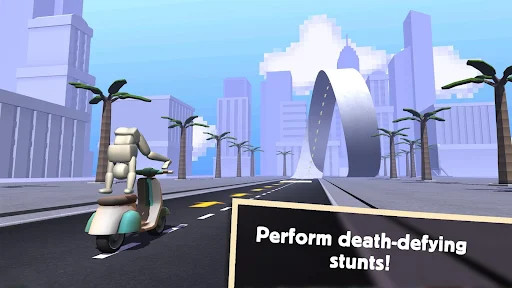 Actual gameplay and installation guide for Turbo Dismount MOD APK (Unlocked) unlocked version - Screenshot 3