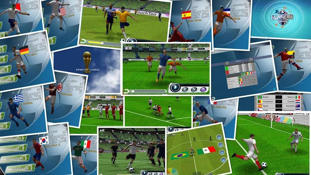 Actual gameplay and installation guide for Winner Soccer Evo Elite apk unlocked version - Screenshot 1